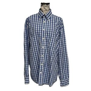 GANT Long Beach Poplin Shirt Casual Preppy Nautical Men's Regular Fit Blue XL